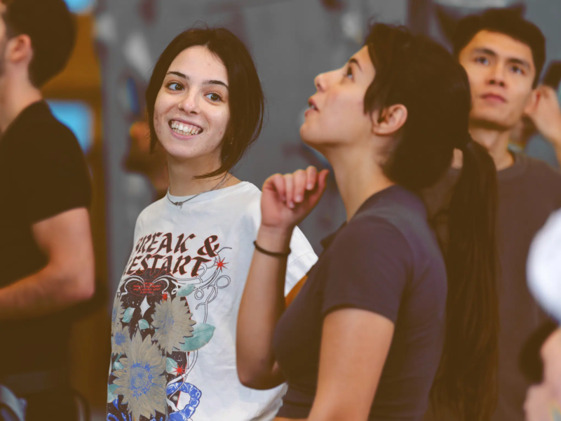 Sister session in climbing district Milano
